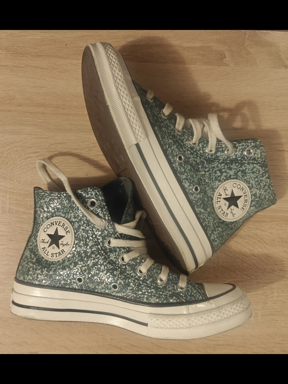 Womens Converse Chuck 70 HI Glitter A10097C - Newtrail Teal/Egret/Black